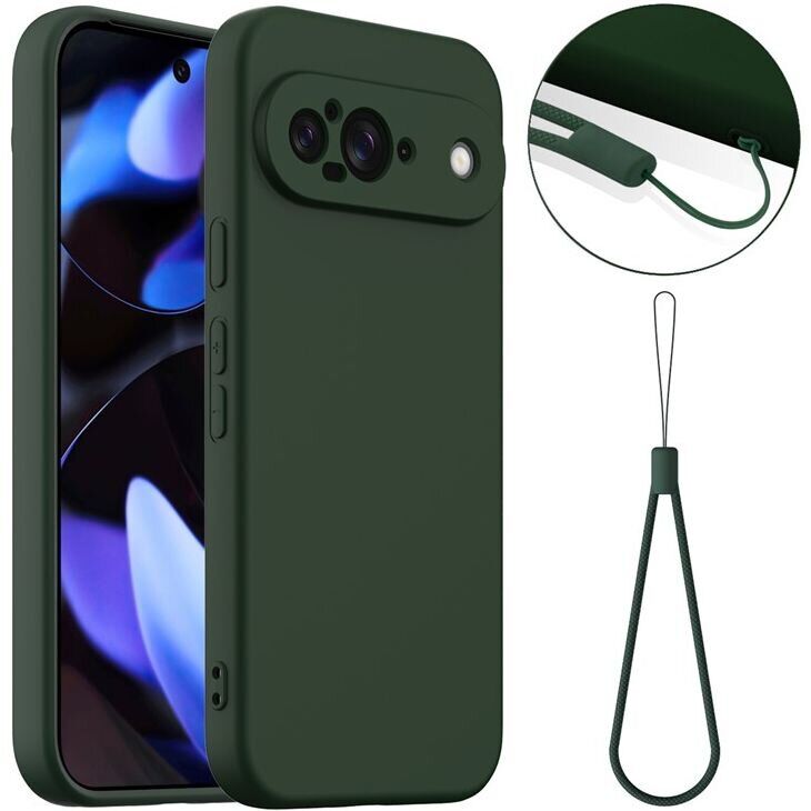 Защитный чехол Deexe Silicone Case with MagSafe для Google Pixel 9 - Dark Green: фото 1 из 9
