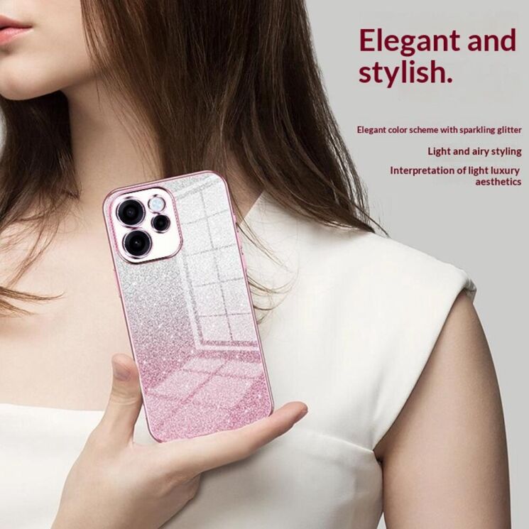 Захисний чохол Deexe Sparkles Cover для OPPO Reno 15 F/FS - Pink: фото 4 з 7