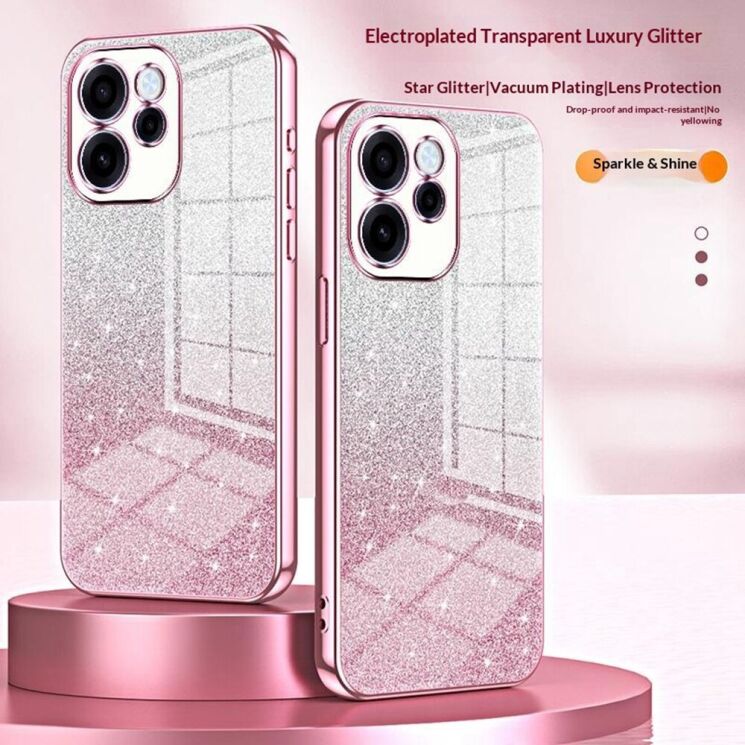 Захисний чохол Deexe Sparkles Cover для OPPO Reno 15 F/FS - Pink: фото 3 з 7