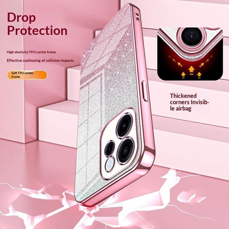 Захисний чохол Deexe Sparkles Cover для OPPO Reno 15 F/FS - Pink: фото 7 з 7