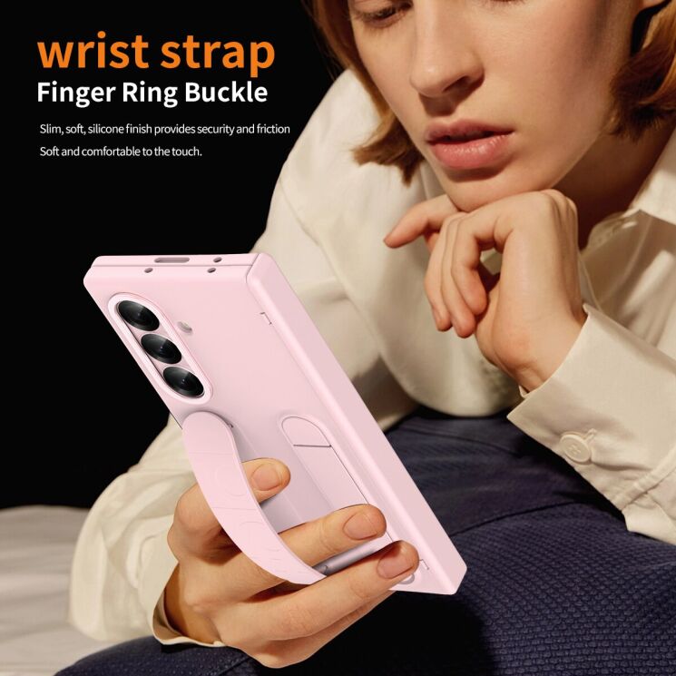 Захисний чохол Deexe Standing Grip для Samsung Galaxy Fold 7 - White: фото 3 з 7