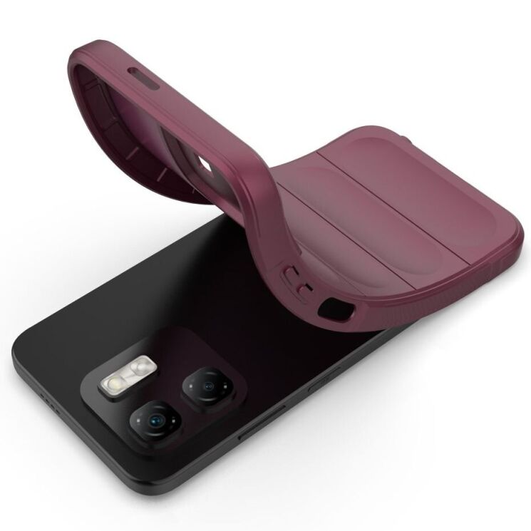 Защитный чехол Deexe Terra Case для Infinix Hot 50i - Wine Red: фото 2 из 6