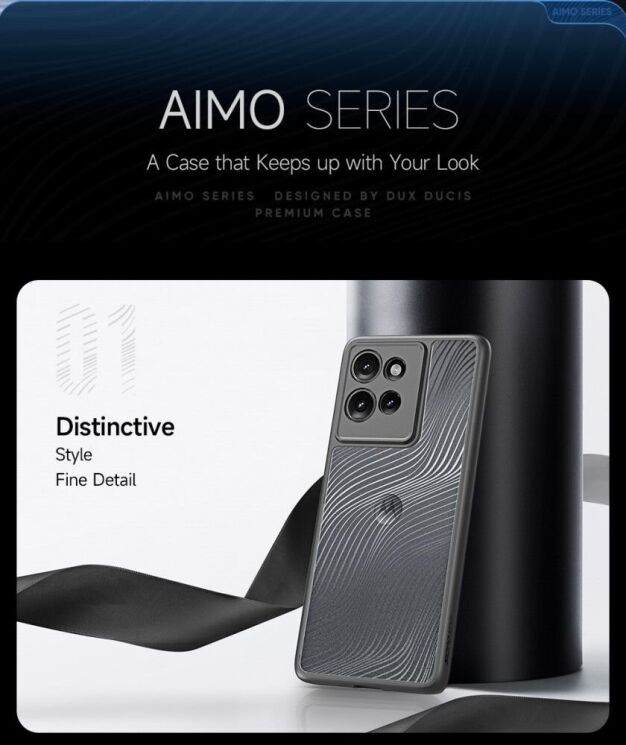 Защитный чехол DUX DUCIS Aimo Series для Motorola Edge 50 - Black: фото 10 из 13