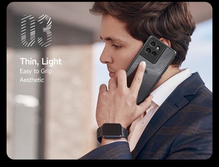 Защитный чехол DUX DUCIS Aimo Series для Motorola Edge 50 - Black: фото 12 из 13