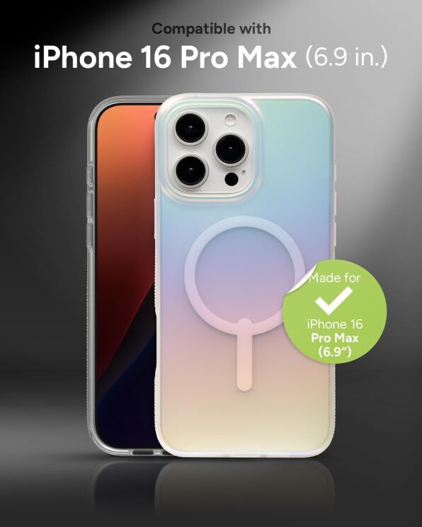 Захисний чохол Gear4 Milan Snap with Magsafe для Apple iPhone 16 Pro Max (702315113 / 702315321) - Iridescent: фото 15 з 19