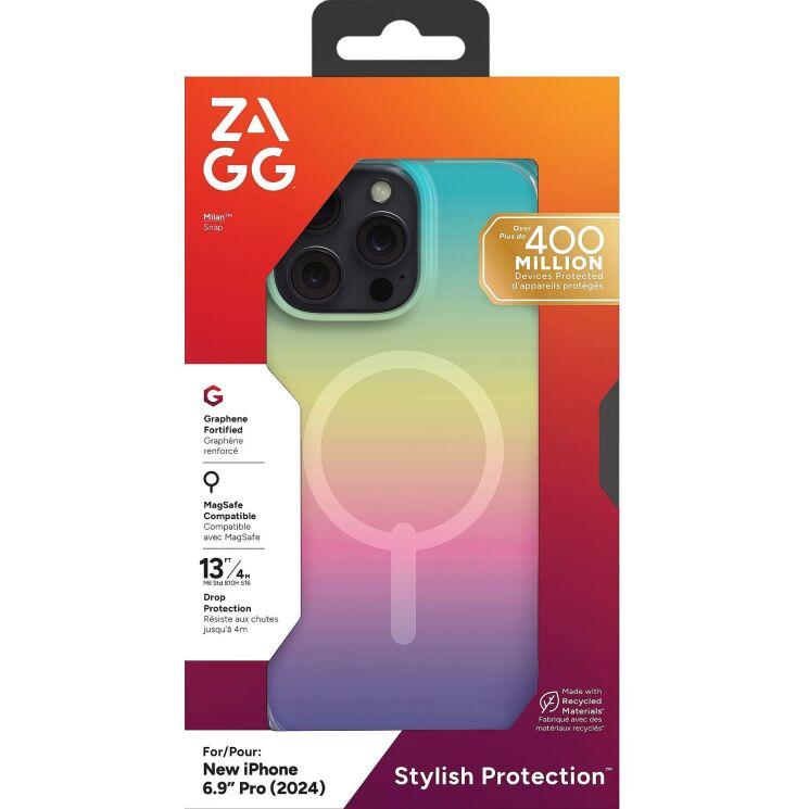 Захисний чохол Gear4 Milan Snap with Magsafe для Apple iPhone 16 Pro Max (702315113 / 702315321) - Iridescent: фото 14 з 19