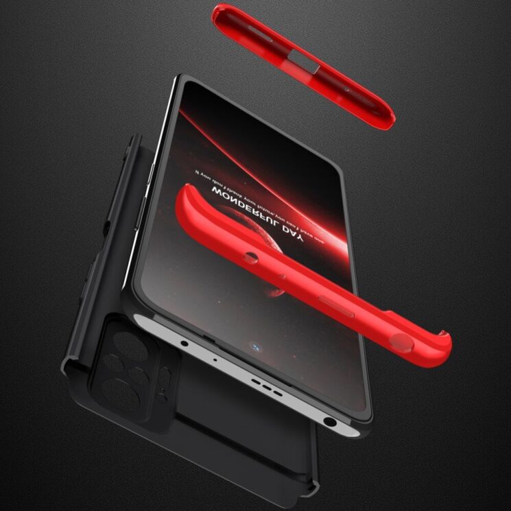 Защитный чехол GKK Double Dip Case для Xiaomi Redmi Note 10 Pro - Black / Red: фото 2 из 14