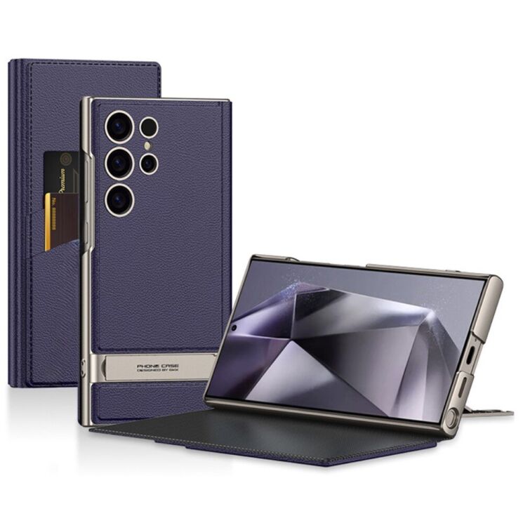 Защитный чехол GKK Wallet Case для Samsung Galaxy S24 Ultra (S928) - Purple: фото 1 из 7