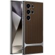 Защитный чехол GKK Woven Pattern для Samsung Galaxy S24 Ultra (S928) - Coffee (375812C)