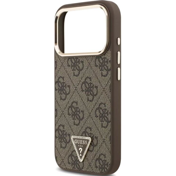 Захисний чохол Guess 4G Triangle Logo MagSafe для iPhone 18 Pro Max / 17 Pro Max (GUHMP18XP4GTDGMW) - Brown: фото 5 з 7