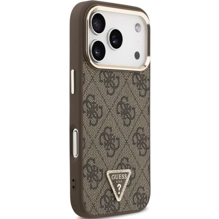 Захисний чохол Guess 4G Triangle Logo MagSafe для iPhone 18 Pro Max / 17 Pro Max (GUHMP18XP4GTDGMW) - Brown: фото 3 з 7