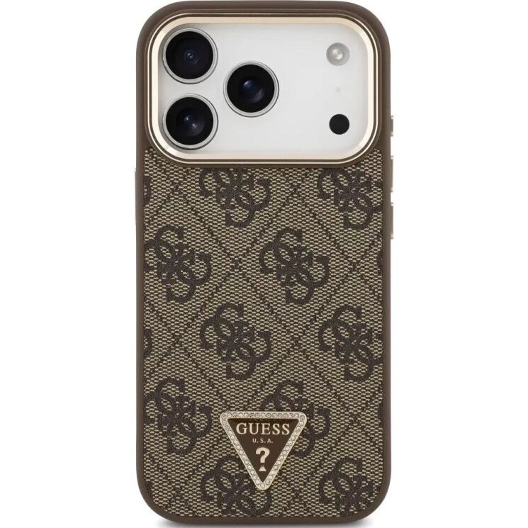 Захисний чохол Guess 4G Triangle Logo MagSafe для iPhone 18 Pro Max / 17 Pro Max (GUHMP18XP4GTDGMW) - Brown: фото 2 з 7