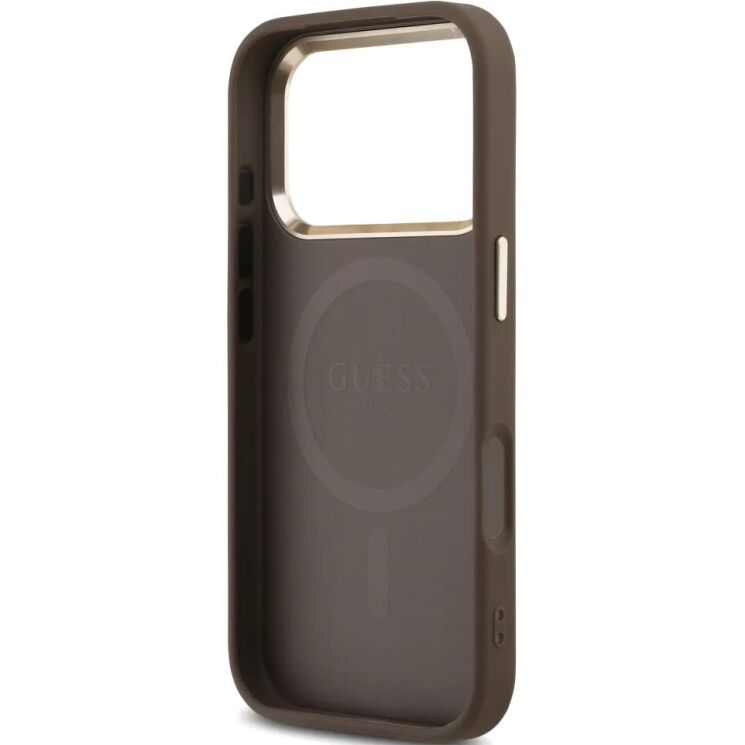 Захисний чохол Guess 4G Triangle Logo MagSafe для iPhone 18 Pro Max / 17 Pro Max (GUHMP18XP4GTDGMW) - Brown: фото 6 з 7