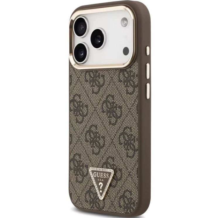 Захисний чохол Guess 4G Triangle Logo MagSafe для iPhone 18 Pro Max / 17 Pro Max (GUHMP18XP4GTDGMW) - Brown: фото 4 з 7