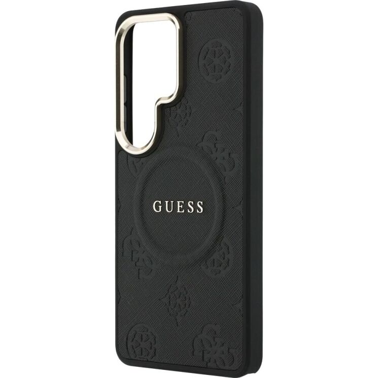 Захисний чохол Guess Saffiano Peony Embossed Ring MagSafe для Samsung Galaxy S26 Ultra (S948) GUHMS26LPSAMSECK - Black: фото 6 з 9