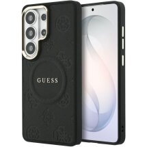 Захисний чохол Guess Saffiano Peony Embossed Ring MagSafe для Samsung Galaxy S26 Ultra (S948) GUHMS26LPSAMSECK - Black: фото 1 з 9