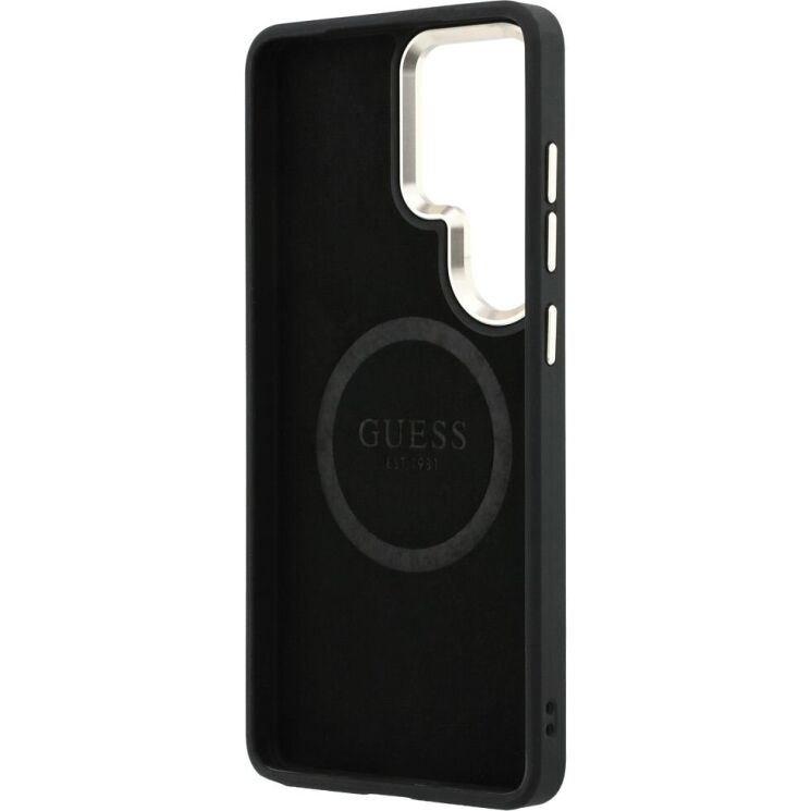 Захисний чохол Guess Saffiano Peony Embossed Ring MagSafe для Samsung Galaxy S26 Ultra (S948) GUHMS26LPSAMSECK - Black: фото 7 з 9