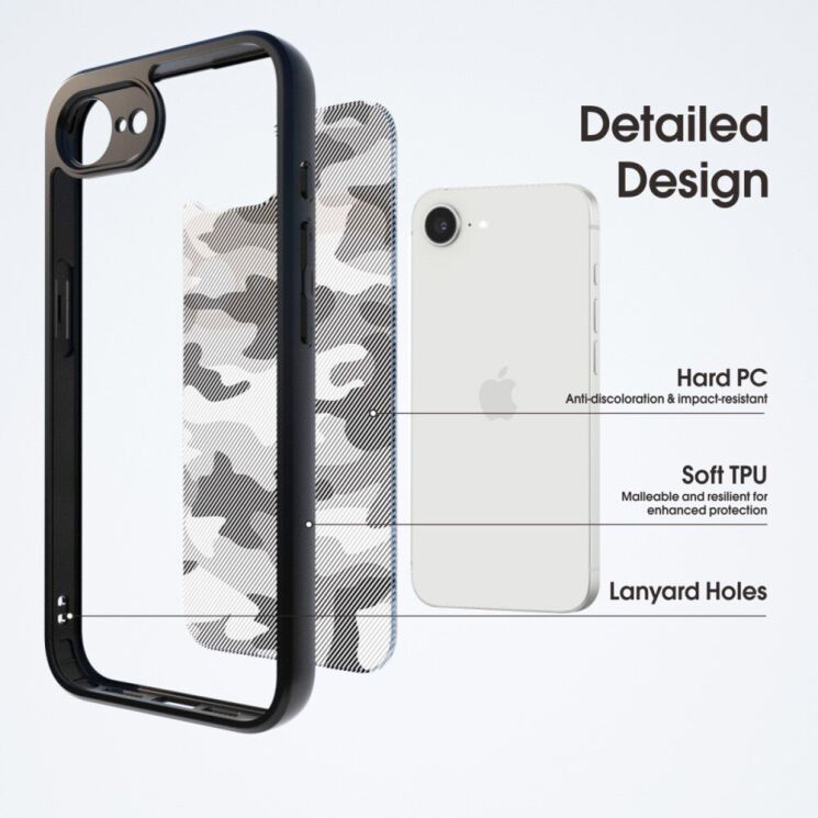 Защитный чехол IBMRS Military для Apple iPhone 16e - Artistic Camouflage: фото 4 из 7