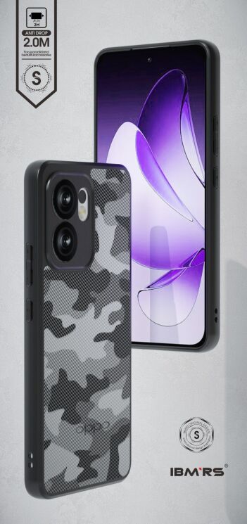 Захисний чохол IBMRS Military для OPPO Reno 14 FS 5G - Artistic Camouflage: фото 2 з 9
