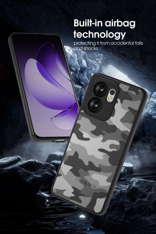 Захисний чохол IBMRS Military для OPPO Reno 14 FS 5G - Artistic Camouflage: фото 4 з 9