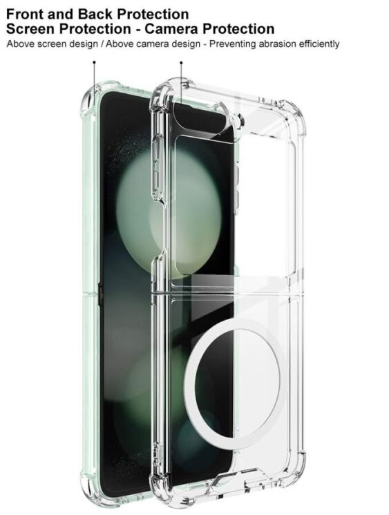 Защитный чехол IMAK Clear Case MagSafe для Samsung Galaxy Flip 6 - Transparent: фото 9 из 11