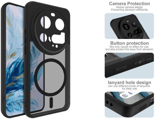 Защитный чехол IMAK UX-9B Series with MagSafe для Xiaomi 15 Ultra - Black: фото 4 из 9