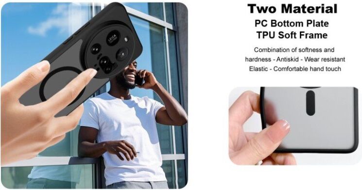 Защитный чехол IMAK UX-9B Series with MagSafe для Xiaomi 15 Ultra - Black: фото 6 из 9