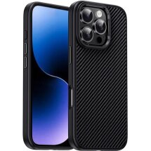 Захисний чохол IPAKY Carbon Fiber для Apple iPhone 16 Pro - Black: фото 1 з 10