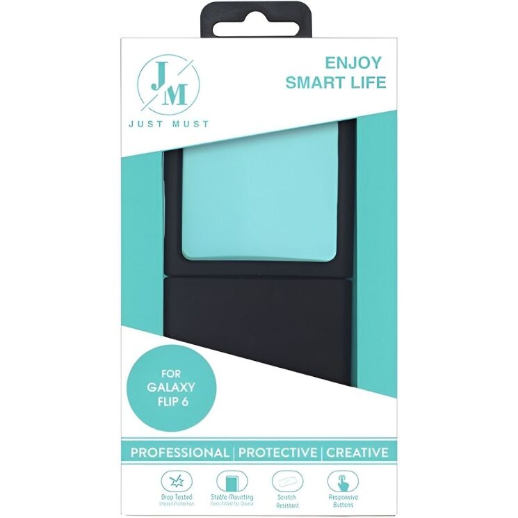 Захисний чохол Just Must Silicone Case (FF) для Samsung Galaxy Flip 6 (6977248565308) - Black: фото 4 з 4