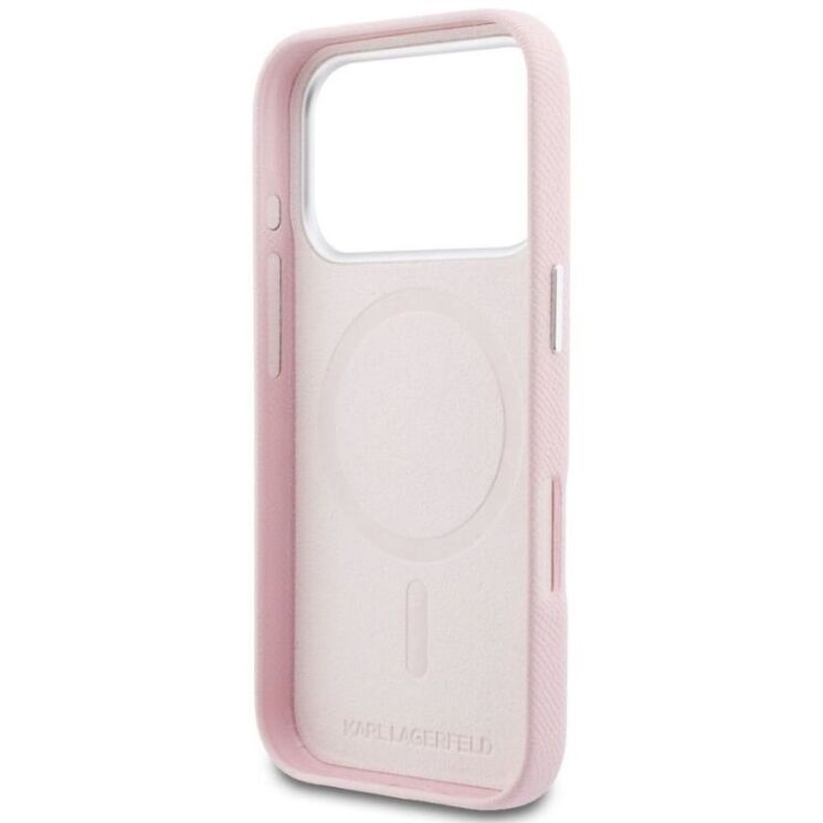 Защитный чехол Karl Lagerfeld Karl Head Logo MagSafe для iPhone 17 Pro Max (KLHMP17X5PGFKHGP) - Pink: фото 7 из 10