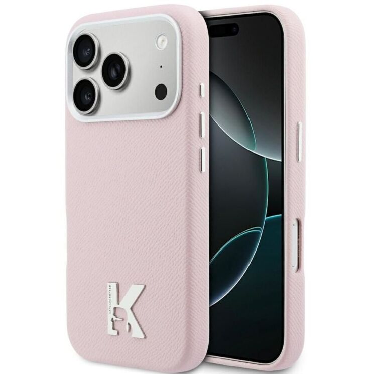 Защитный чехол Karl Lagerfeld Karl Head Logo MagSafe для iPhone 17 Pro Max (KLHMP17X5PGFKHGP) - Pink: фото 1 из 10