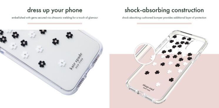 Защитный чехол Kate Spade NY Defensive для Apple iPhone 11 Pro Max (KSIPH-135-SFLBW) - Scattered Flowers: фото 6 из 7