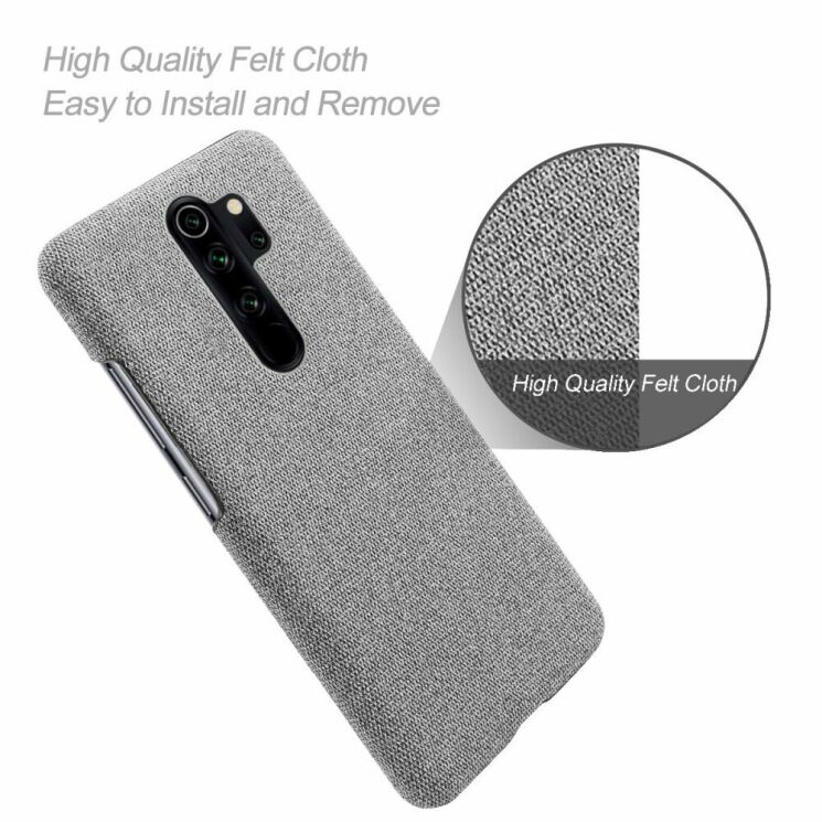 Защитный чехол KSQ Cloth Style для Xiaomi Redmi Note 8 Pro - Light Grey: фото 4 из 5
