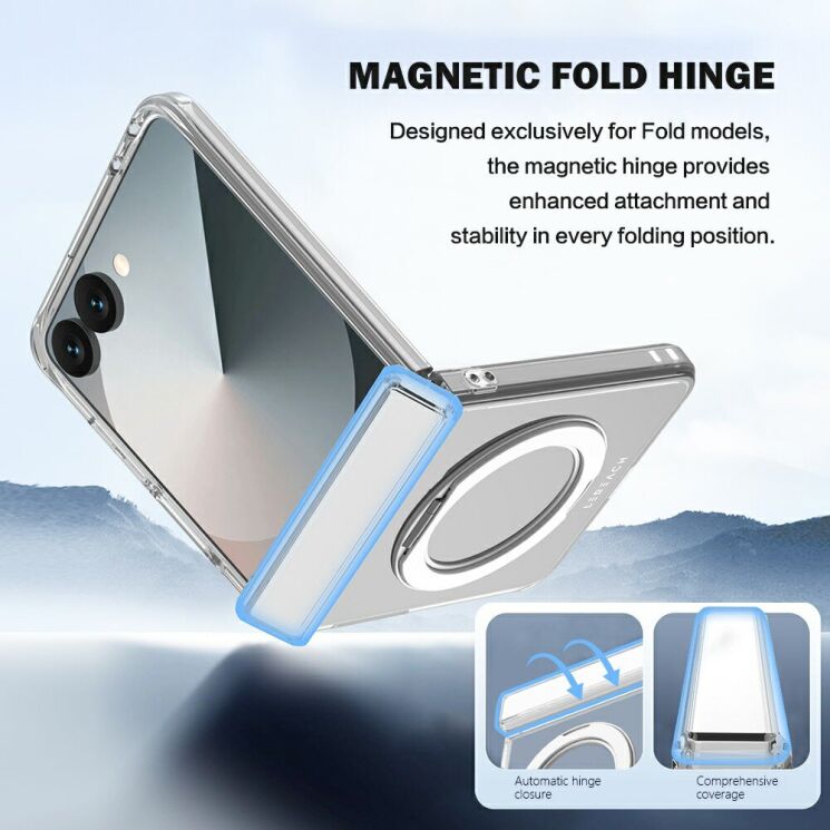 Защитный чехол LEREACH TOC Crystal MagStand для Samsung Galaxy Flip 8 - Transparent (423563T) Защитный чехол LEREACH TOC Crystal MagStand для Samsung Galaxy Flip 8 - Transparent: фото 12 из 13