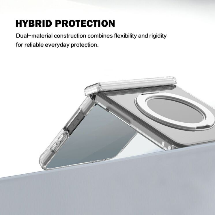 Защитный чехол LEREACH TOC Crystal MagStand для Samsung Galaxy Flip 8 - Transparent (423563T) Защитный чехол LEREACH TOC Crystal MagStand для Samsung Galaxy Flip 8 - Transparent: фото 9 из 13