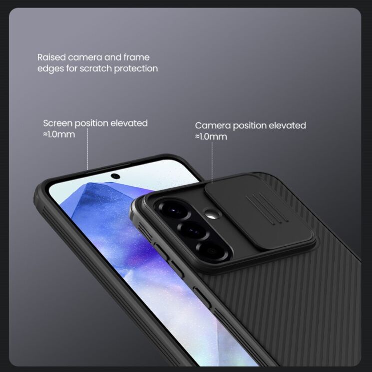Защитный чехол NILLKIN CamShield Pro with Magnetic Attachment для Samsung Galaxy A56 (A566) - Black: фото 12 из 18