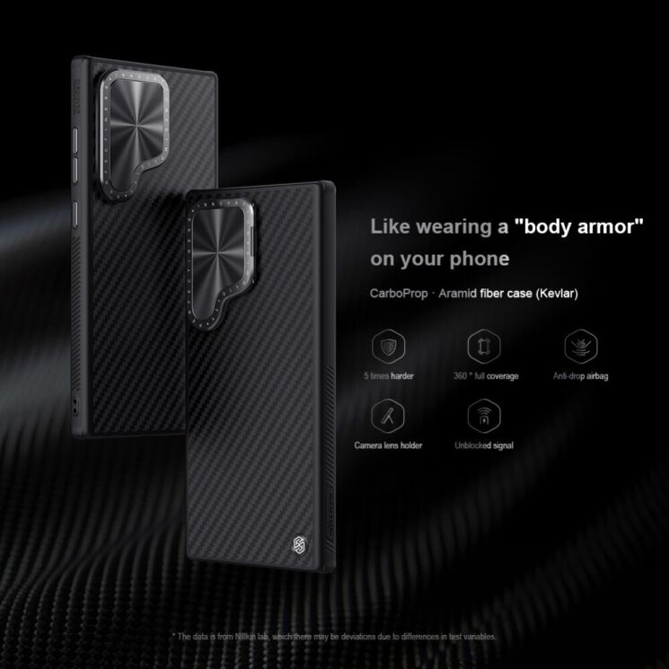 Защитный чехол NILLKIN CarboProp Case для Samsung Galaxy S24 Ultra - Black: фото 6 из 18