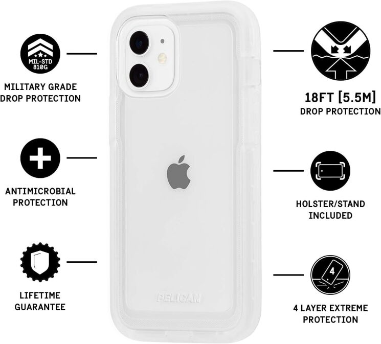 Захисний чохол Pelican Voyager для Apple iPhone 12 mini - Clear: фото 7 з 7