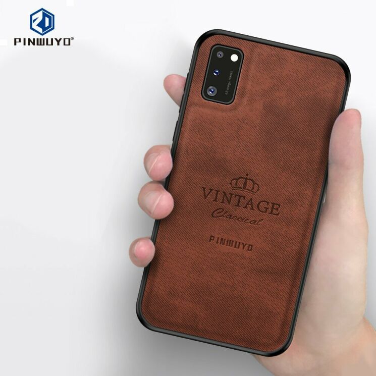Захисний чохол PINWUYO Vintage Series для Samsung Galaxy A41 (A415) - Brown: фото 3 з 13