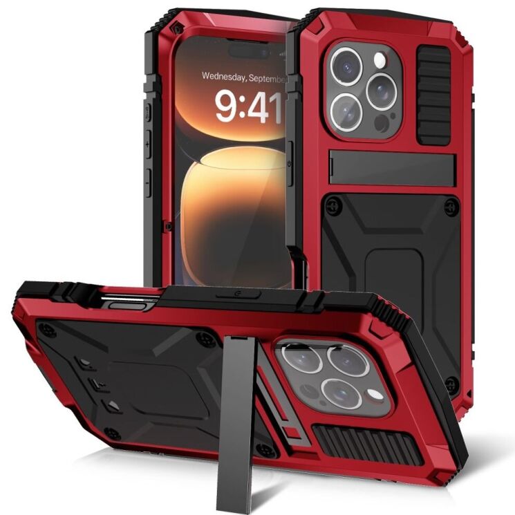 Защитный чехол R-JUST Military для Apple iPhone 16 Pro - Red: фото 1 из 9