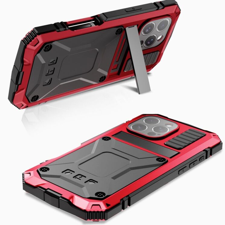 Защитный чехол R-JUST Military для Apple iPhone 16 Pro - Red: фото 2 из 9