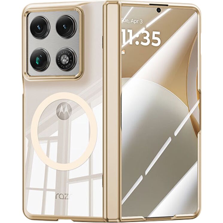 Захисний чохол Reframe Crystal Mag для Motorola Razr Fold - Gold: фото 1 з 7