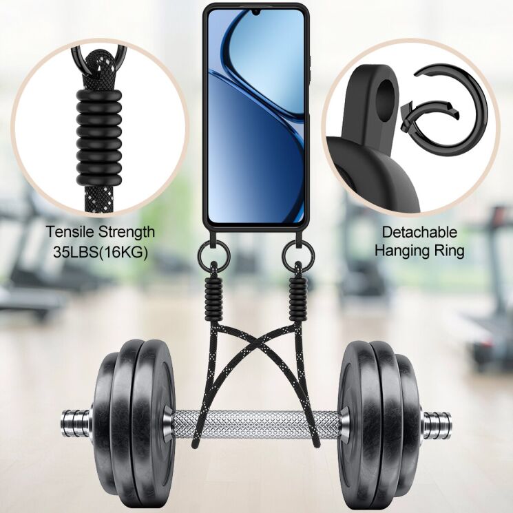 Захисний чохол Reframe Silicone Holder для Realme C63 / C61 / Note 60x / Note 60 - Black: фото 4 з 7