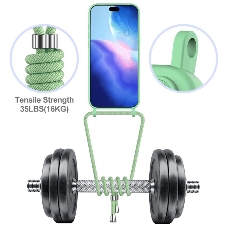 Захисний чохол Reframe Silicone Holder with Strap для iPhone 18 Pro Max / 17 Pro Max - Green: фото 7 з 8