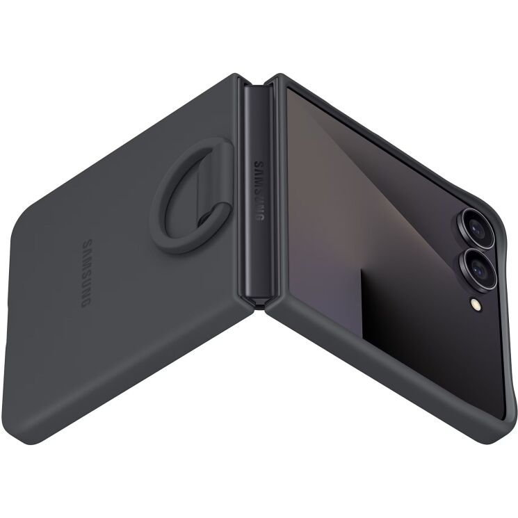 Защитный чехол Ring Case (Silicone) для Samsung Galaxy Flip 7 (EF-PF766TBEGUA) - Black: фото 4 из 6