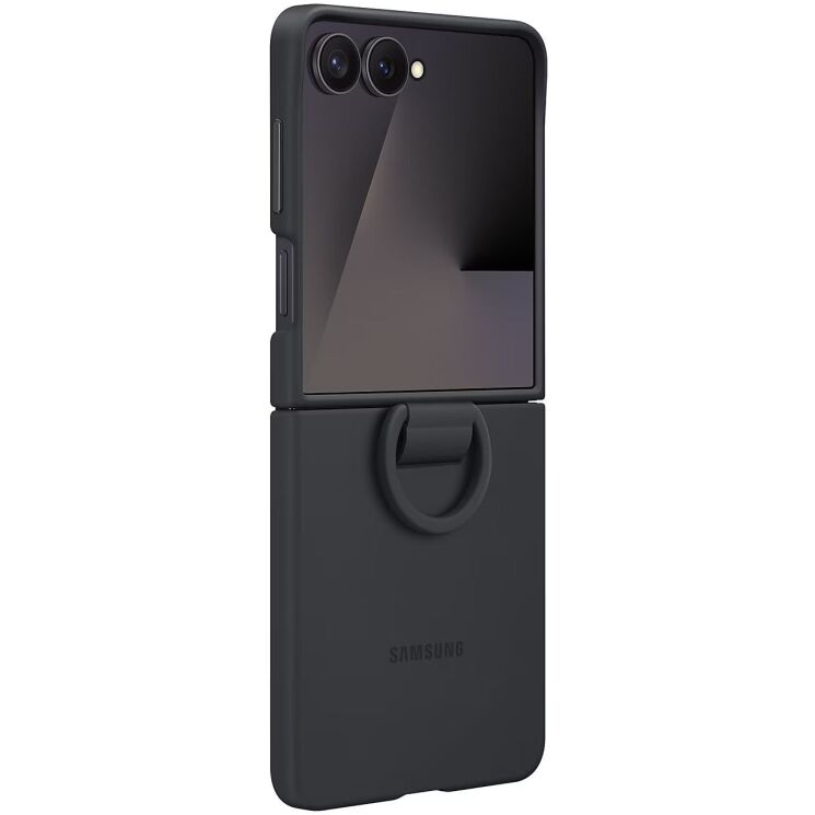 Защитный чехол Ring Case (Silicone) для Samsung Galaxy Flip 7 (EF-PF766TBEGUA) - Black: фото 2 из 6