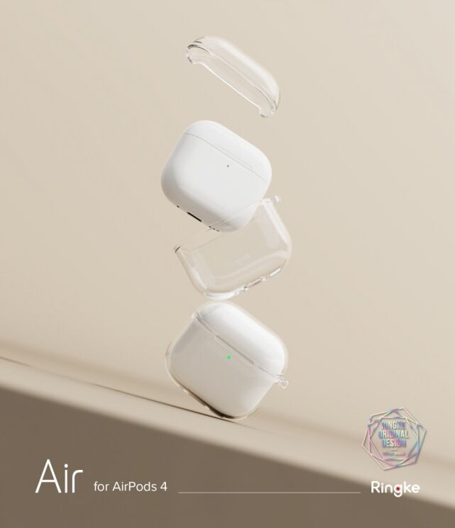 Защитный чехол Ringke Air (FH) для Apple AirPods 4 (8800274964488) - Clear: фото 4 из 14