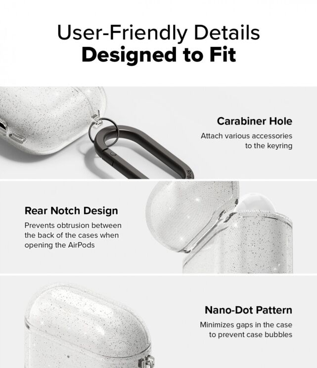 Защитный чехол Ringke Air (FH) для Apple AirPods 4 (8800274964488) - Clear: фото 11 из 14