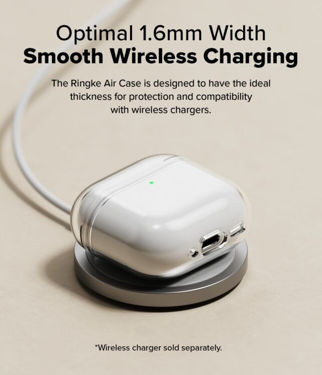 Защитный чехол Ringke Air (FH) для Apple AirPods 4 (8800274964488) - Clear: фото 10 из 14