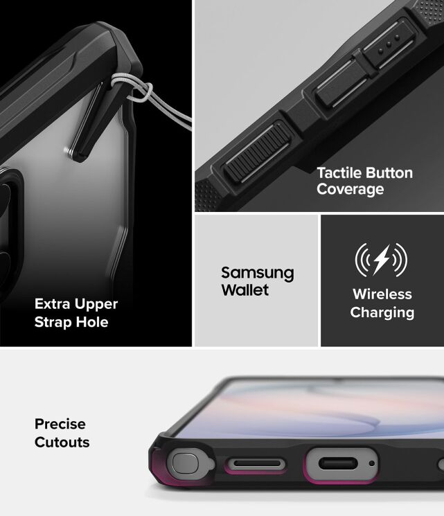 Защитный чехол Ringke Fusion X для Samsung Galaxy S26 Ultra (S948) 8800328814608 - Black (406238B) Защитный чехол Ringke Fusion X для Samsung Galaxy S26 Ultra (S948) 8800328814608 - Black: фото 14 из 17